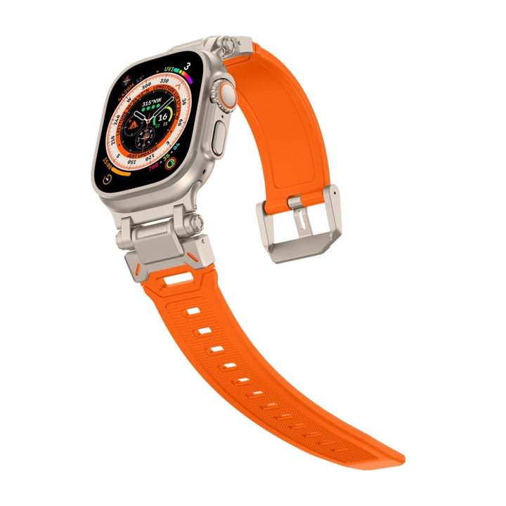 Lisslune | For Apple Watch SE 2023 44mm Explorer TPU Watch Band (Titanium Orange)