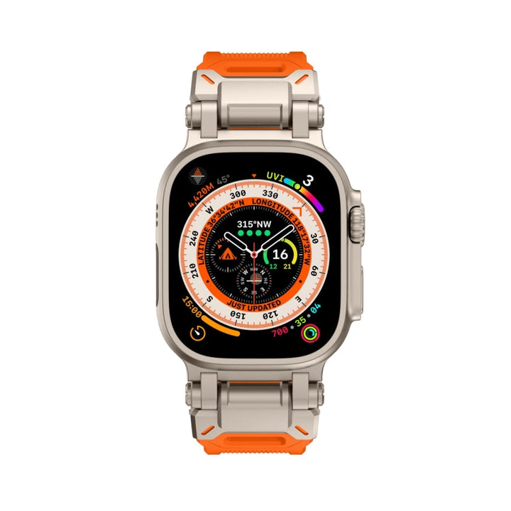 Lisslune | For Apple Watch SE 2023 44mm Explorer TPU Watch Band (Titanium Orange)