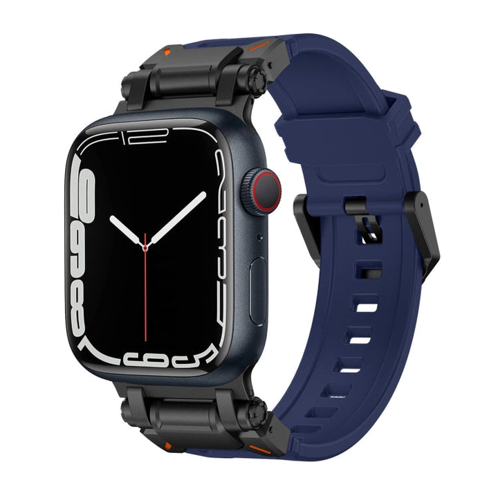 Lisslune | For Apple Watch Series 9 45mm Explorer TPU Watch Band (Black Blue)