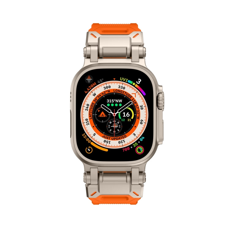 Lisslune | For Apple Watch Series 9 45mm Explorer TPU Watch Band (Titanium Orange)