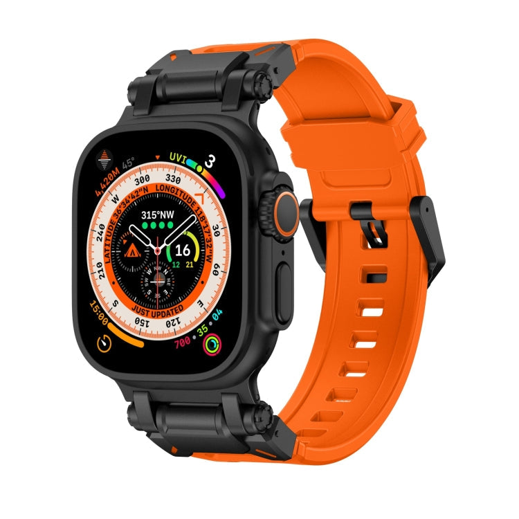 Lisslune | For Apple Watch Ultra 49mm Explorer TPU Watch Strap (Black Orange)
