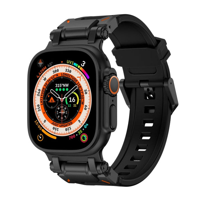 Lisslune | For Apple Watch Ultra 49mm Explorer TPU Strap (Black Black)