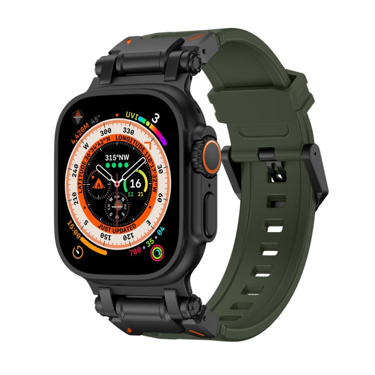 Lisslune | For Apple Watch Ultra 49mm Explorer TPU Watch Strap (Black Green)