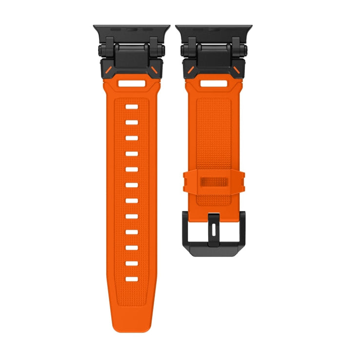 Lisslune | For Apple Watch Series 8 45mm Explorer TPU Band (Black Orange)
