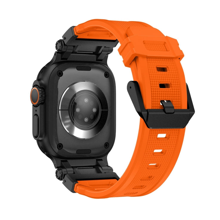 Lisslune | For Apple Watch Series 8 45mm Explorer TPU Band (Black Orange)
