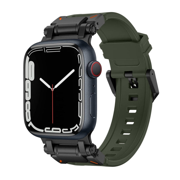 Lisslune | For Apple Watch Series 8 45mm Explorer TPU Watch Band (Black Green)