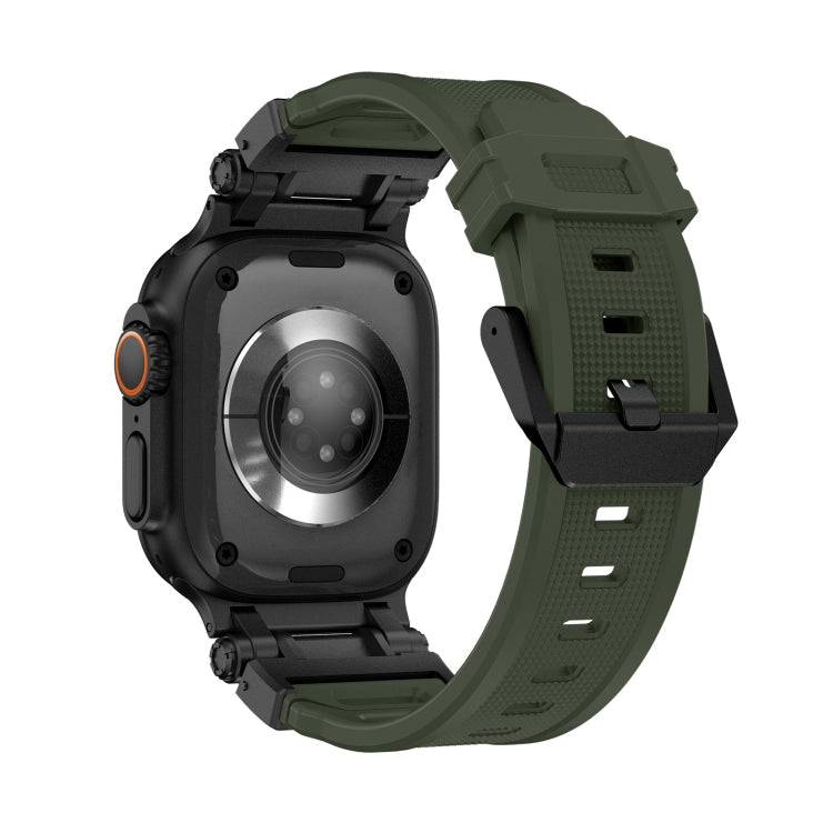 Lisslune | For Apple Watch SE 2022 44mm Explorer TPU Watch Band (Black Green)