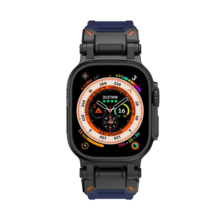 Lisslune | For Apple Watch Series 3 42mm Explorer TPU Watch Band (Black Blue)