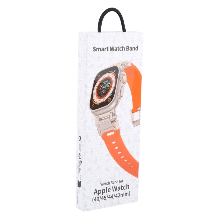 Lisslune | For Apple Watch Series 9 45mm Explorer TPU Watch Band (Titanium Orange)