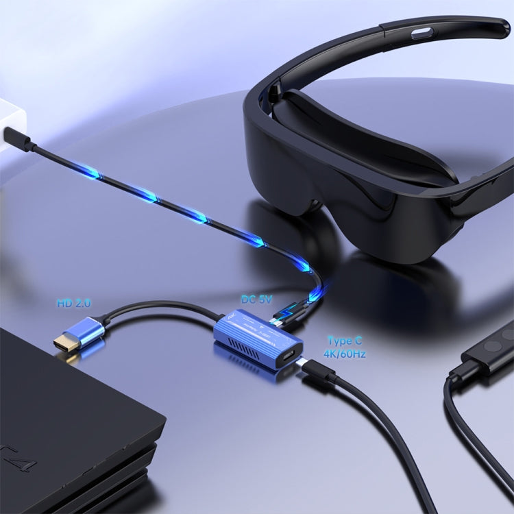 Lisslune | H161 4K 60HZ HDMI to Dual USB-C/Type-C Video Adapter Cable