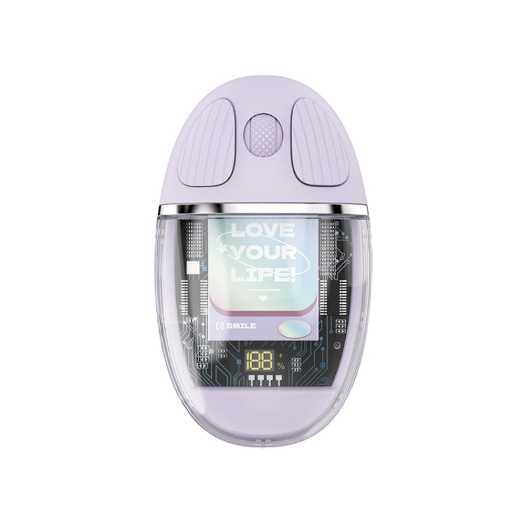 Lisslune | ZGA Colorful Transparent Dual-Mode Wireless 2.4G + Bluetooth 5.0 Mouse (Purple)