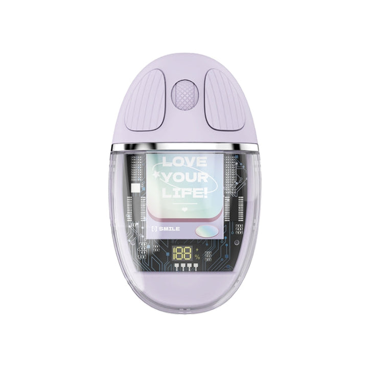 Lisslune | ZGA Colorful Transparent Dual-Mode Wireless 2.4G + Bluetooth 5.0 Mouse (Purple)