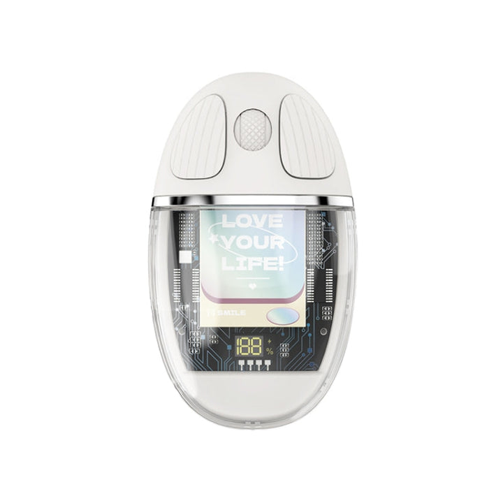 Lisslune | ZGA Colored Transparent Dual-Mode Wireless 2.4G + Bluetooth 5.0 Mouse (Creamy White)