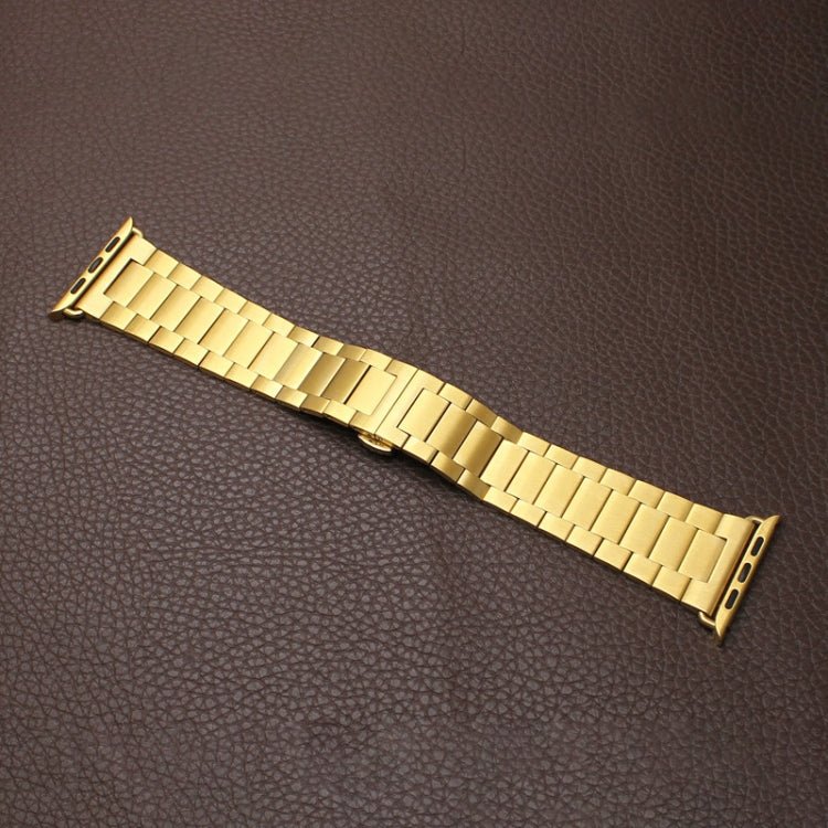 Lisslune | For Apple Watch 38mm Three-Pearl Butterfly Buckle Metal Band (Gold)