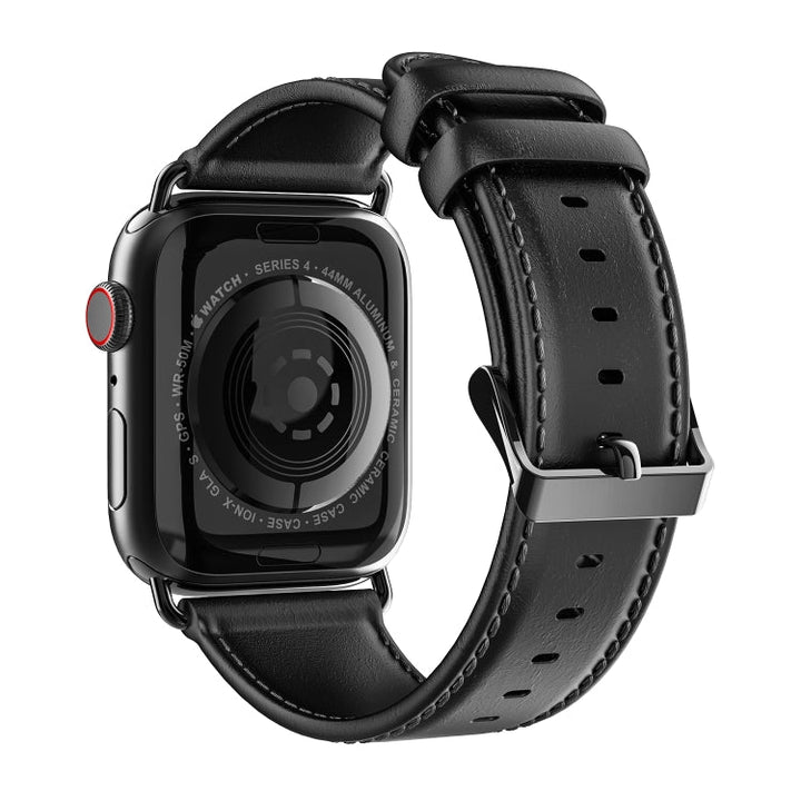 Lisslune | For Apple Watch Series 3 38mm DUX DUCIS Business Leather Band (Black)