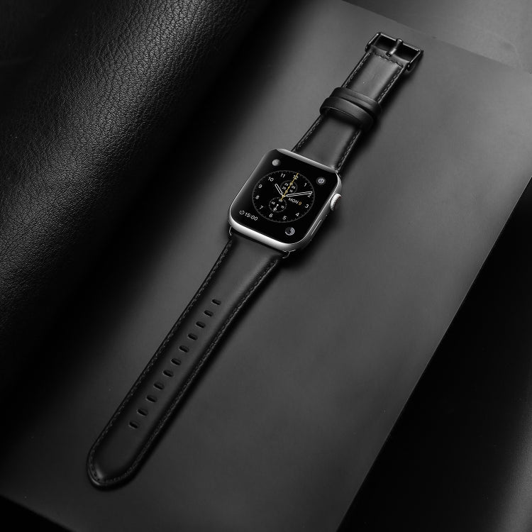 Lisslune | For Apple Watch 42mm DUX DUCIS Business Leather Watch Band (Black)
