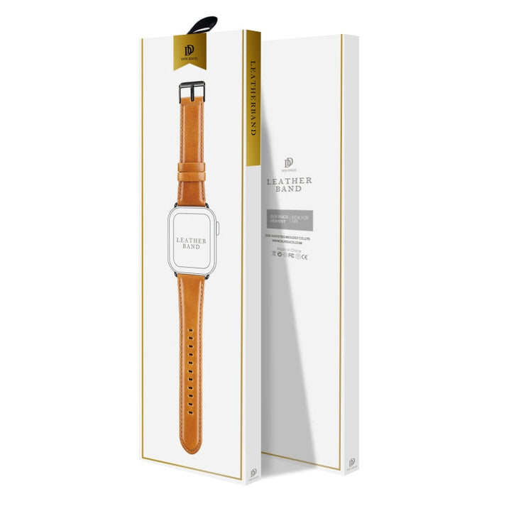 Lisslune | For Apple Watch 42mm DUX DUCIS Business Genuine Leather Watch Strap (Khaki)