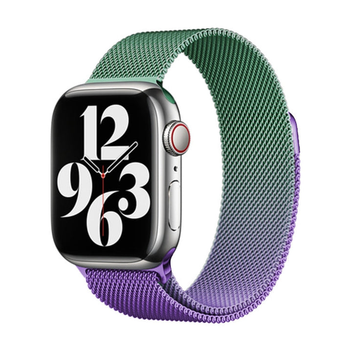 Lisslune | For Apple Watch Ultra 49mm Milan Gradient Loop Magnetic Buckle Watch Band (Violet Orchid)