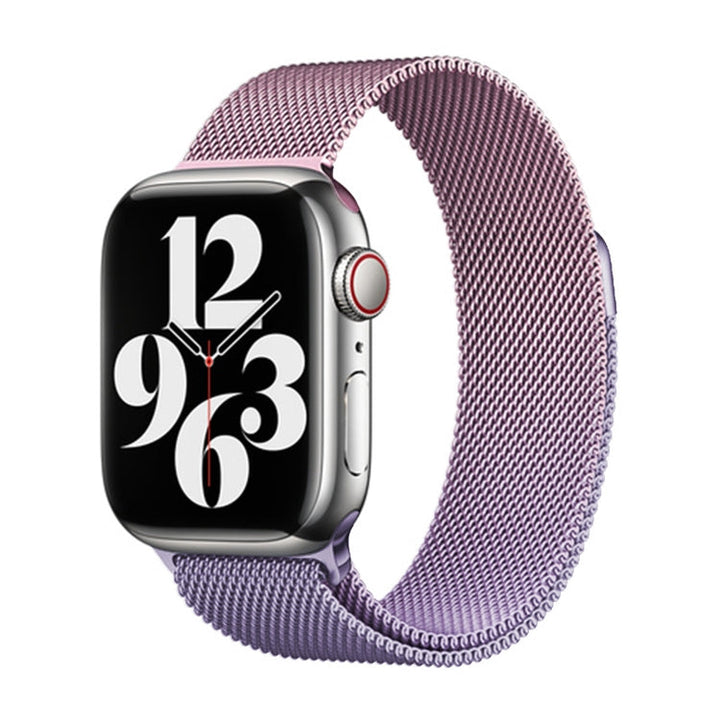 Lisslune | For Apple Watch Ultra 49 mm Milan Gradient Loop Magnetic Closure Strap (Pink Lavender)