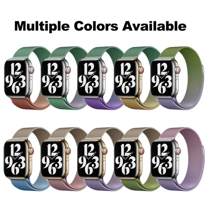 Lisslune | For Apple Watch Ultra 49mm Milan Gradient Loop Magnetic Buckle Watch Band (Light Purple)