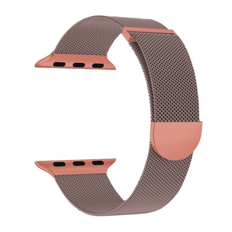 Lisslune | For Apple Watch Ultra 49mm Two Colors Milanese Loop Magnetic Bracelet (Pink Orange)