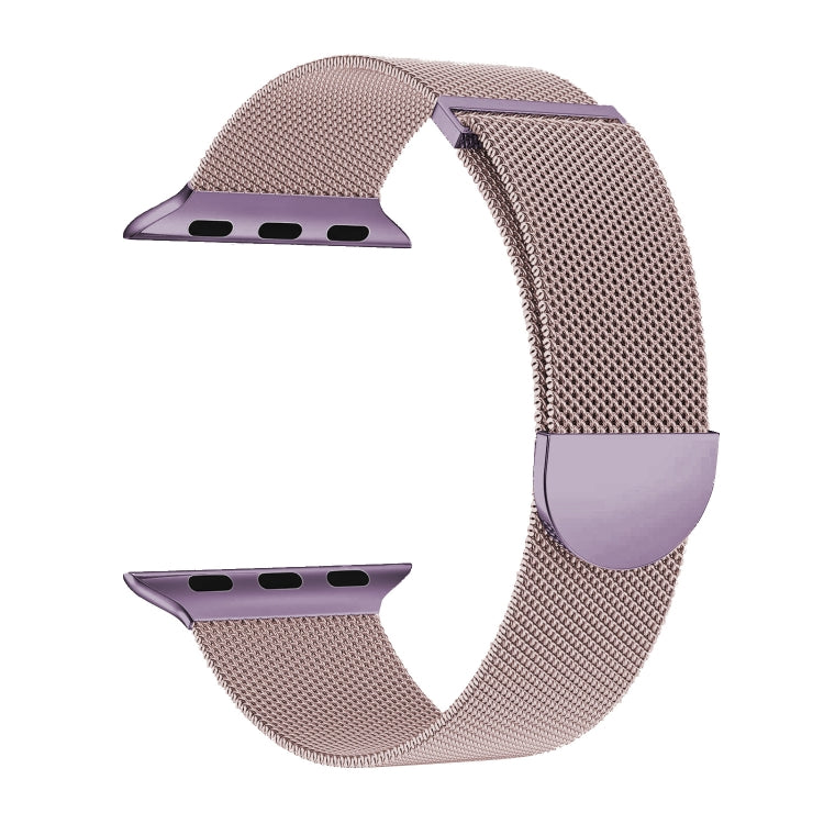 Lisslune | For Apple Watch Ultra 49mm Two-Color Milanese Loop Magnetic Strap (Pink Purple)