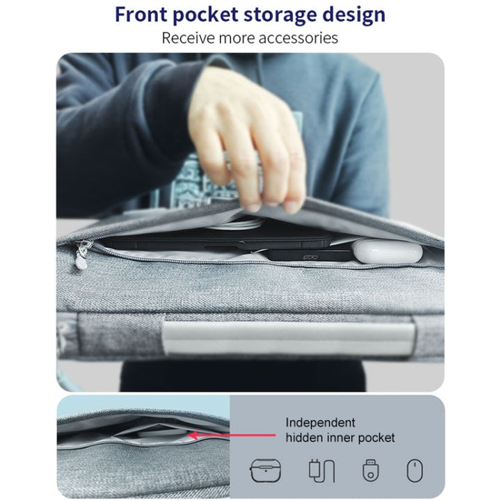 Lisslune | ZGA BG-01 Waterproof Laptop Handbag, Size: 16 Inch (Gray)