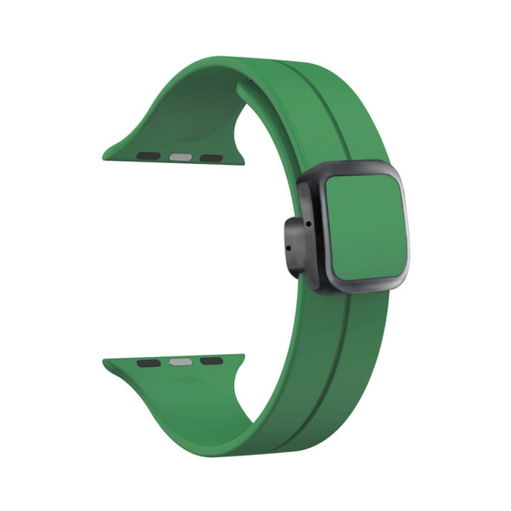 Lisslune | For Apple Watch Ultra 49mm Magnetic Square Buckle Silicone Watch Strap (Alfalfa)