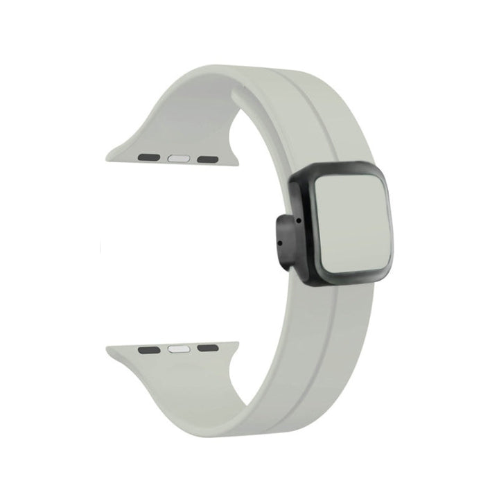 Lisslune | For Apple Watch Ultra 49mm Magnetic Square Buckle Silicone Band (Starlight)