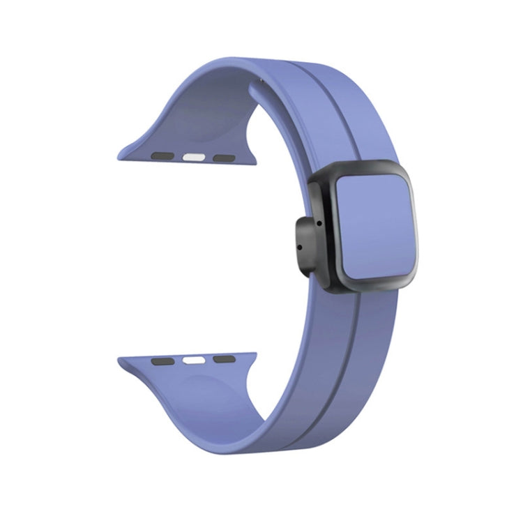 Lisslune | For Apple Watch Ultra 49 mm Magnetic Square Buckle Silicone Strap (Lilac)