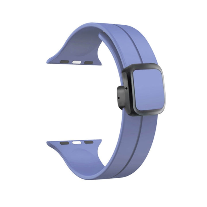 Lisslune | For Apple Watch Ultra 49 mm Magnetic Square Buckle Silicone Strap (Lilac)