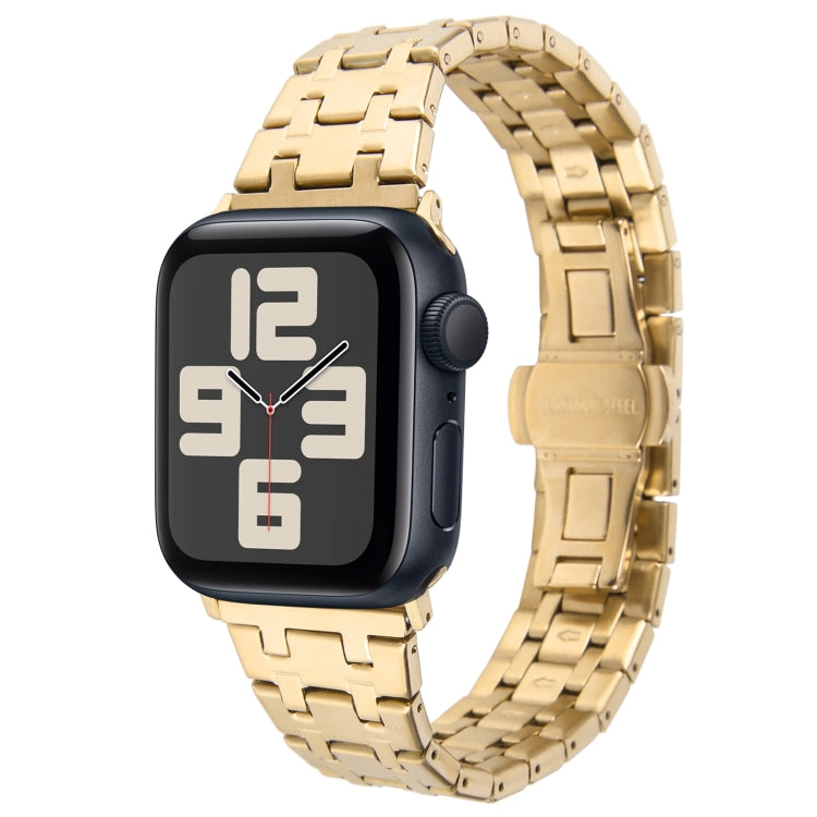 Lisslune | For Apple Watch SE 2023 40mm Double-T Stainless Steel Band (Gold)
