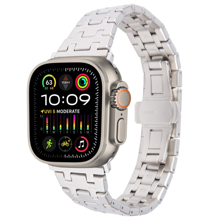 Lisslune | For Apple Watch Ultra 2 49mm Double T Stainless Steel Bracelet (Starlight)