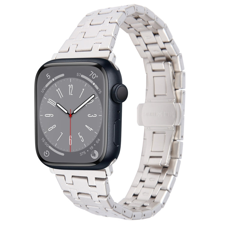 Lisslune | For Apple Watch SE 2022 40mm Double T Stainless Steel Watch Band (Starlight)