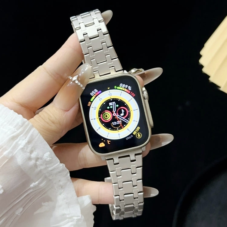 Lisslune | For Apple Watch Series 3 38mm Double T Stainless Steel Band (Starlight)