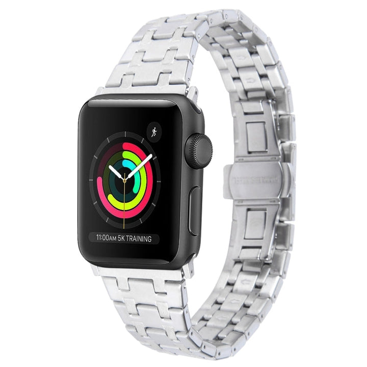 Lisslune | For Apple Watch Series 2 42mm Double T Stainless Steel Bracelet (Silver)