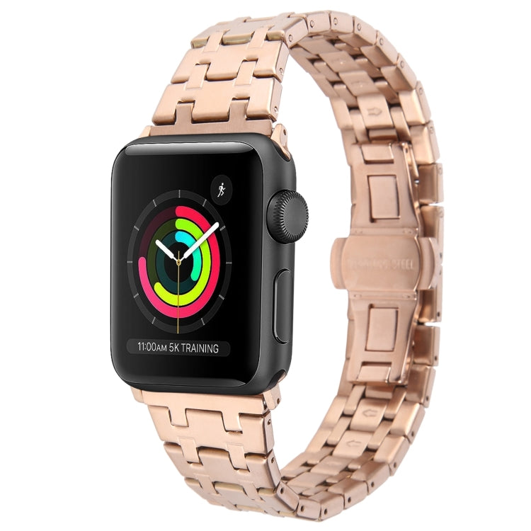Lisslune | For Apple Watch Series 2 38mm Double T Stainless Steel Bracelet (Rose Gold)