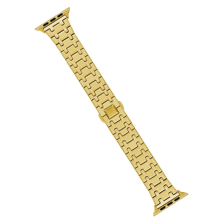 Lisslune | For Apple Watch 42mm Double T Stainless Steel Bracelet (Gold)