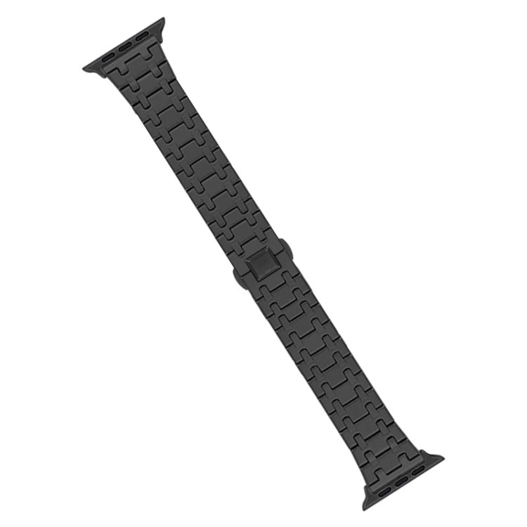 Lisslune | For Apple Watch 38mm Double T Stainless Steel Bracelet (Black)