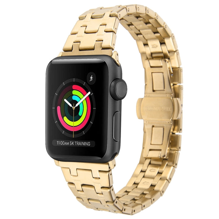 Lisslune | For Apple Watch 38mm Double T Stainless Steel Band (Gold)