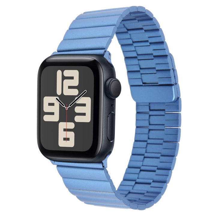 Lisslune | For Apple Watch SE 2023 40mm Bamboo Stainless Steel Magnetic Band (Blue)