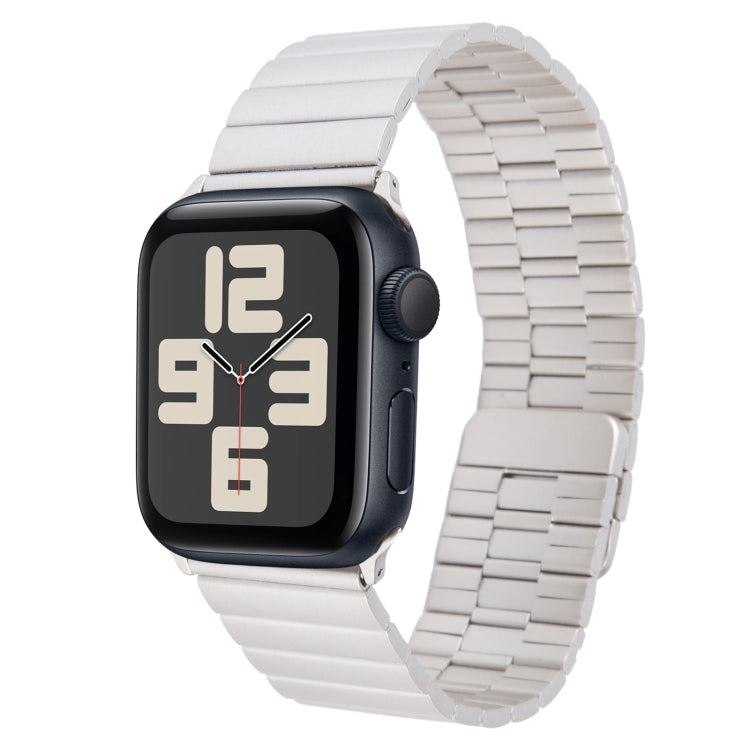 Lisslune | For Apple Watch SE 2023 40mm Bamboo Stainless Steel Magnetic Watch Band (Starlight)