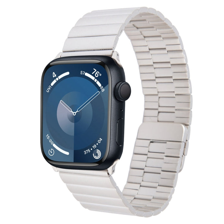 Lisslune | For Apple Watch Series 9 41mm Bamboo Stainless Steel Magnetic Bracelet (Starlight)