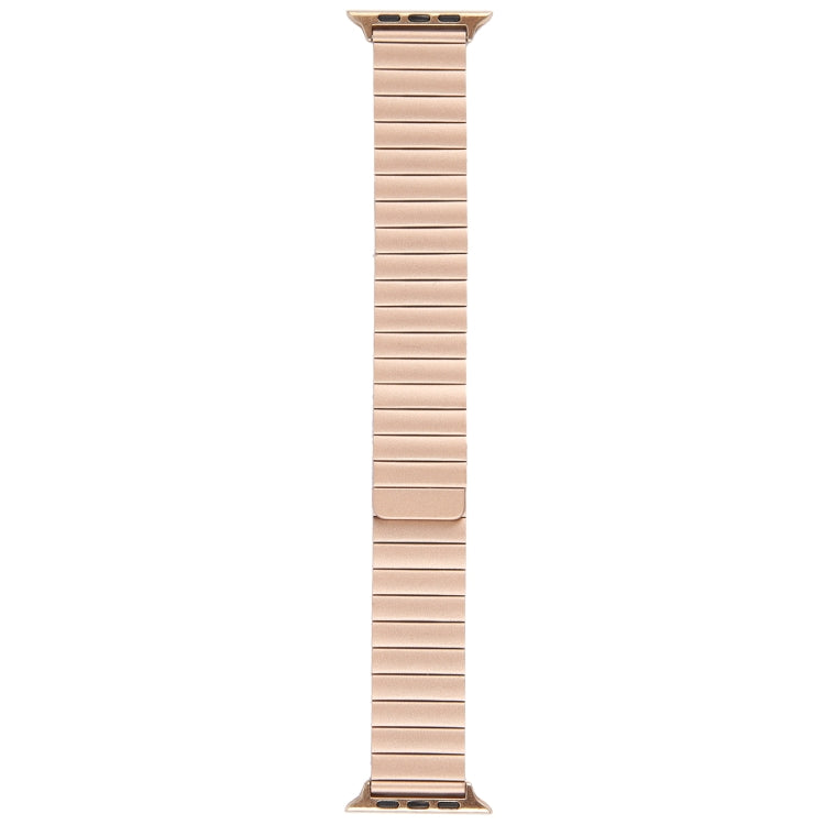 Lisslune | For Apple Watch Series 8 45mm Bamboo Stainless Steel Magnetic Watch Band (Rose Gold)