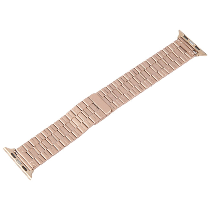 Lisslune | For Apple Watch Series 8 45mm Bamboo Stainless Steel Magnetic Watch Band (Rose Gold)