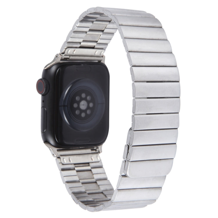 Lisslune | For Apple Watch Series 8 45mm Bamboo Stainless Steel Magnetic Wristwatch (Silver)