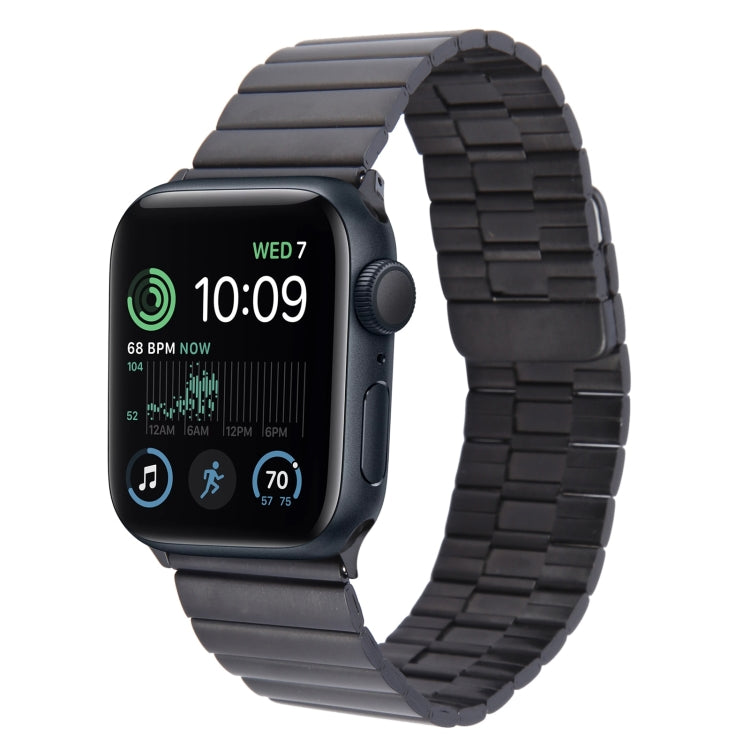 Lisslune | For Apple Watch SE 2022 40mm Bamboo Stainless Steel Magnetic Band (Black)