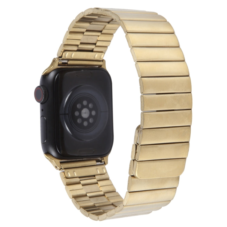 Lisslune | For Apple Watch SE 2022 44mm Bamboo Stainless Steel Magnetic Bracelet (Gold)