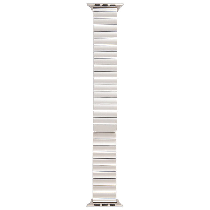 Lisslune | For Apple Watch SE 2022 44mm Bamboo Stainless Steel Magnetic Watch Band (Starlight)