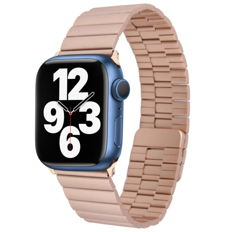 Lisslune | For Apple Watch SE 40mm Bamboo Stainless Steel Magnetic Band (Rose Gold)